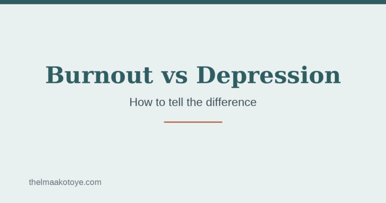 Burnout vs depression — how to tell the difference